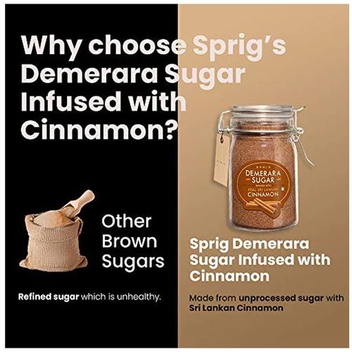 Sprig Demerara Cinnamon Sugar, 175 g Glass Jar-6.webp